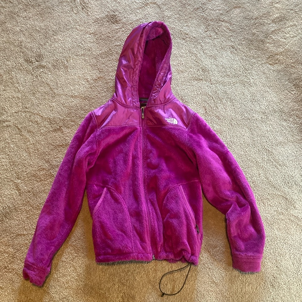 Magenta North Face fleece jacket women’s size small